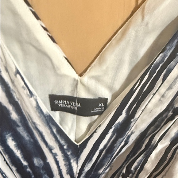 Simply Vera Vera Wang Blue and White Mini Dress - Picture 2 of 6